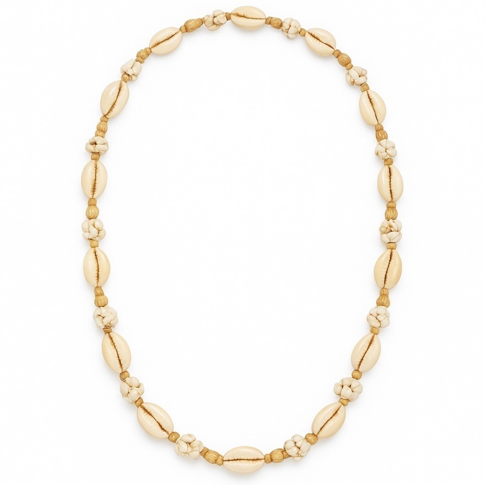Natural Cowrie Shell Long Necklace